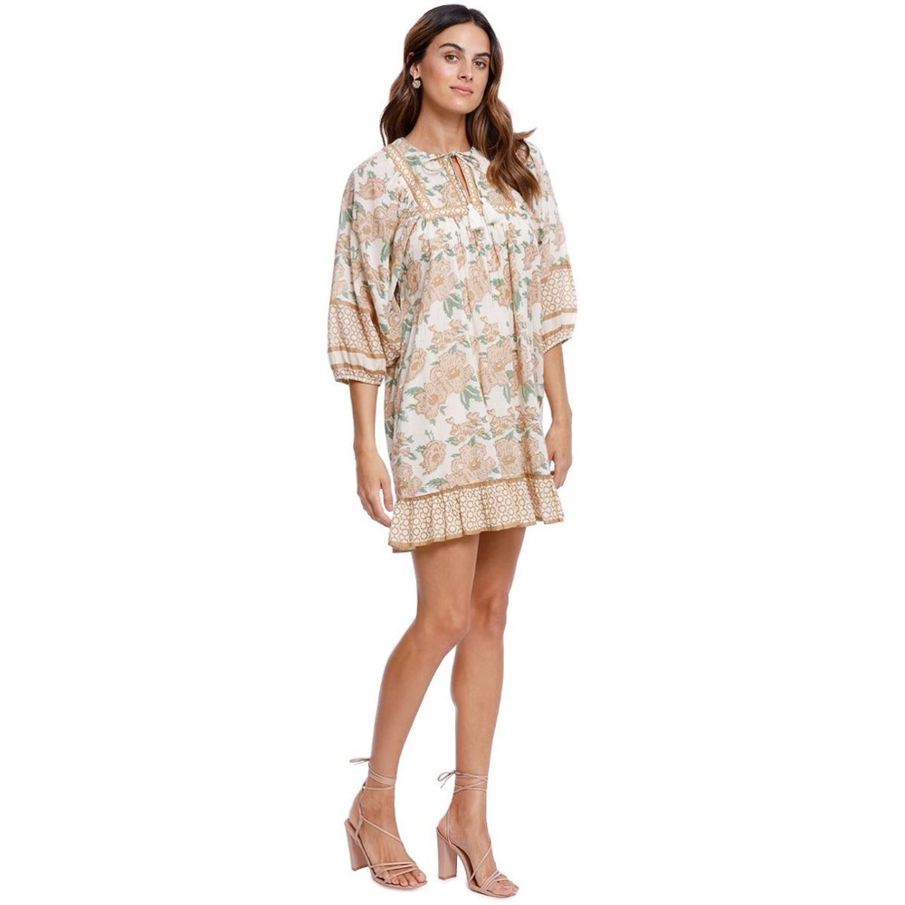 132 Cleobella Magdalena Mini Dress In Tropical Block Print Size Small
